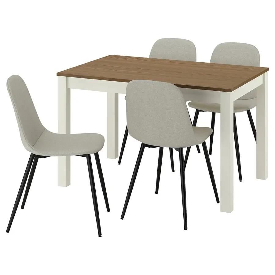 Комплект стол + 4 стула Ikea Alhult/Nordmansskar (Коричневый/Серый) - 2