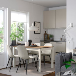 Set masa + 4 scaune Ikea Alhult/Nordmansskar (Maro/Gri)