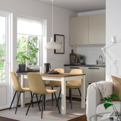 Set masa + 4 scaune Ikea Alhult/Nordmansskar/Letafors 120x80 (Maro/Galben-bej)