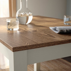 Комплект стол + 4 стула Ikea Alhult/Nordmansskar/Letafors 120x80 (Коричневый/Желто-бежевый) Thumb