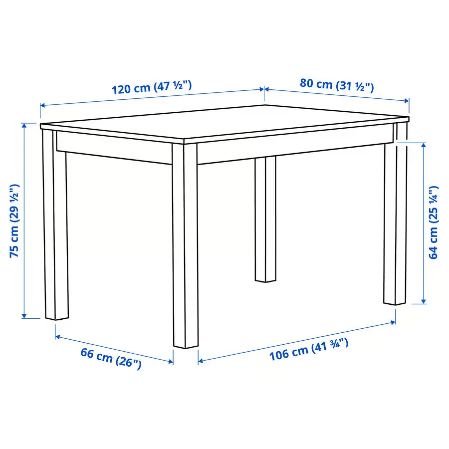 Комплект стол + 4 стула Ikea Alhult/Nordmansskar/Letafors 120x80 (Коричневый/Желто-бежевый) - 5
