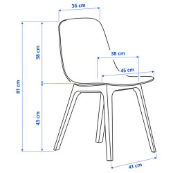 Комплект стол + 4 стула Ikea Alhult/Odger 120x80 (Коричневый/Антрацит) Thumb