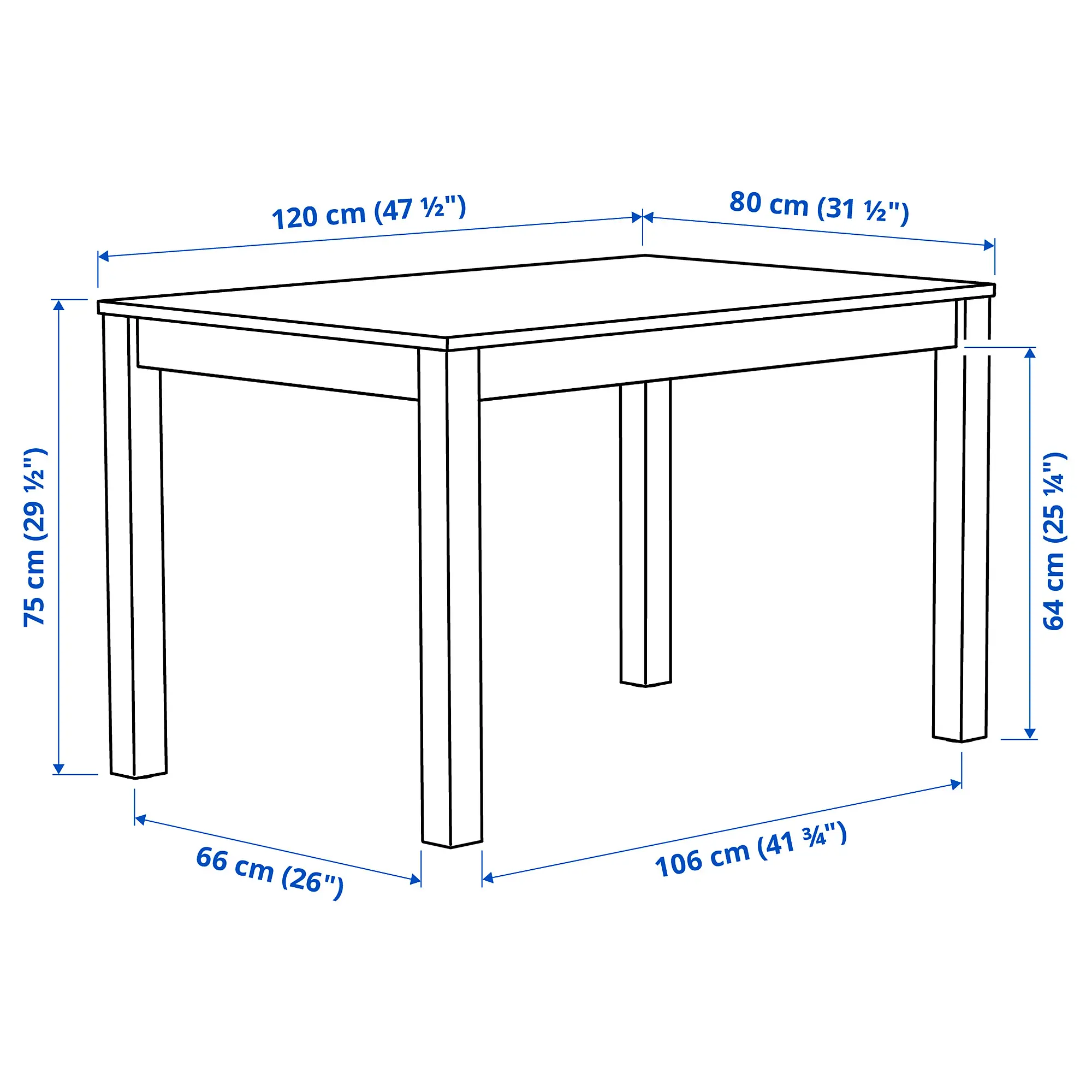 Комплект стол + 4 стула Ikea Alhut/Odger 120x80 (Коричневый/Красный) - 4