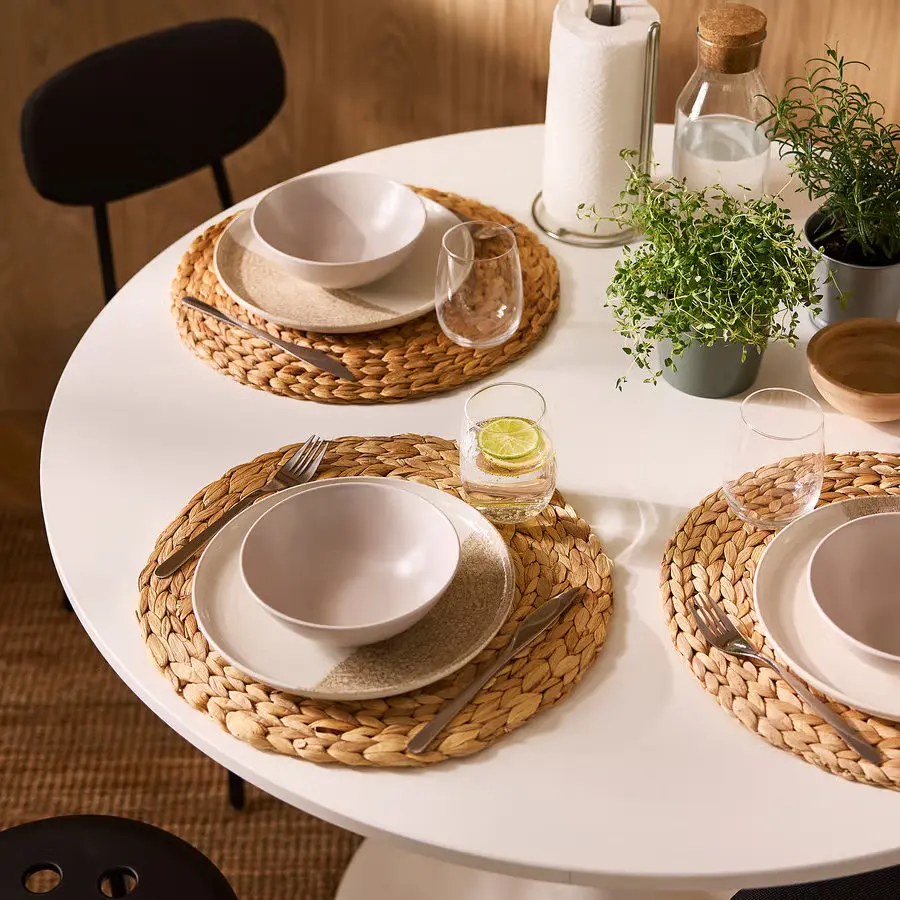 Комплект стол + 4 стула Ikea Docksta/Sandsberg/Remmarn 103см (Белый/Антрацит) - 4