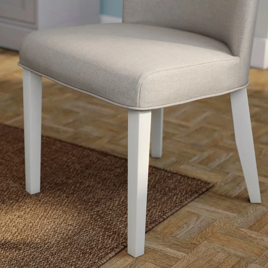 Set masa + 4 scaune Ikea Hauga/Rosentorp/Kilanda (Alb/Bej deschis) - 7