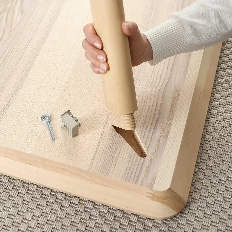 Set masa + 4 scaune Ikea Lisabo/Lyckan 140x78 (Frasin/Mesteacan) - 3