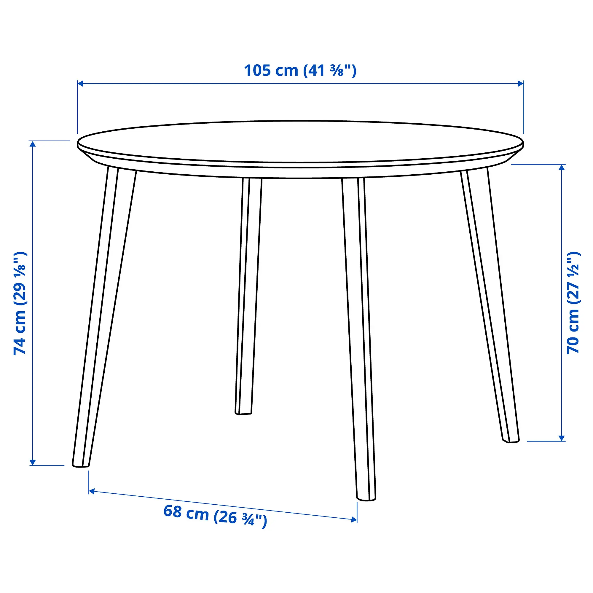 Set masa + 4 scaune Ikea Lisabo/Vihals/Tibbleby 105cm (Frasin/Gri-verde) - 9