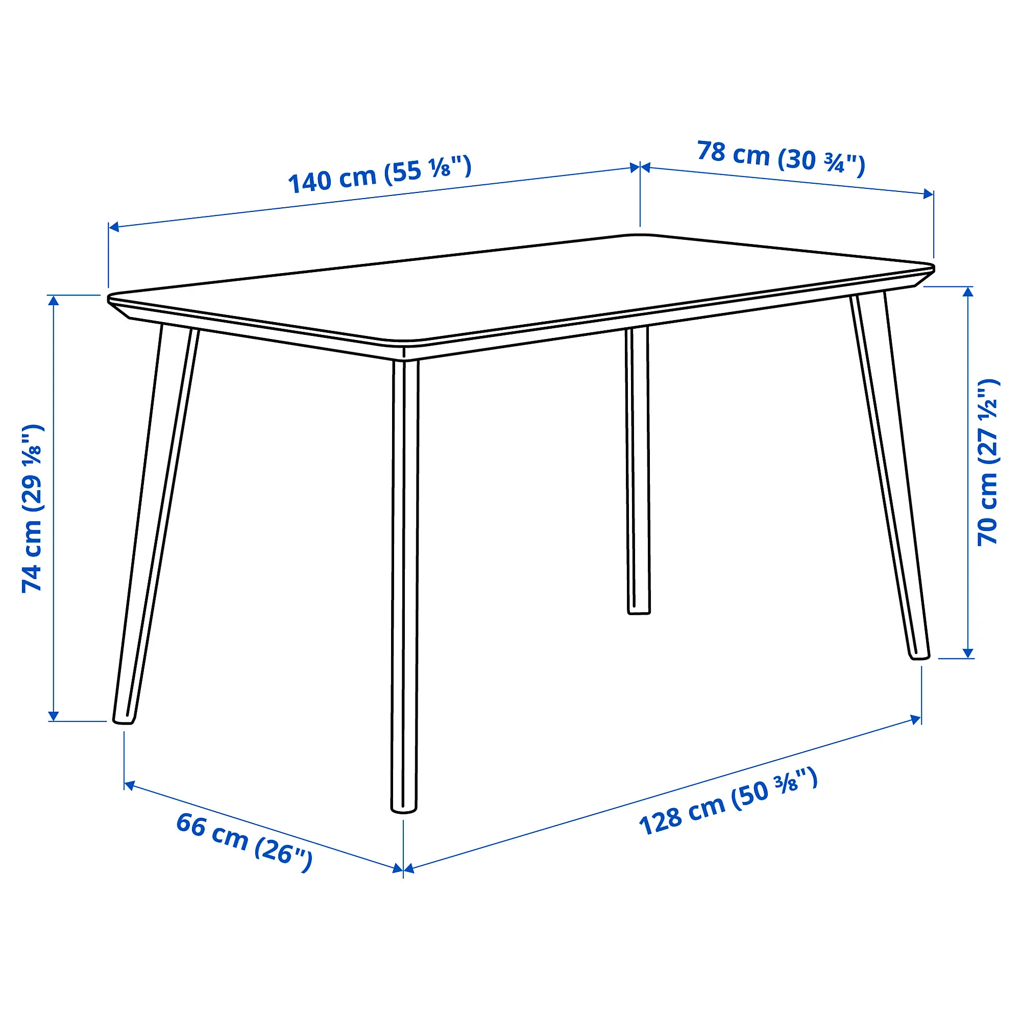 Set masa + 4 scaune Ikea Lisabo/Vihals/Tibbleby 140x78 (Frasin/Gri-bej) - 6