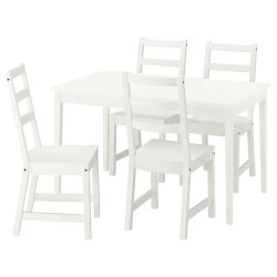 Комплект стол + 4 стула Ikea Nasinge/Nordviken 130x80 (Белый) Thumb