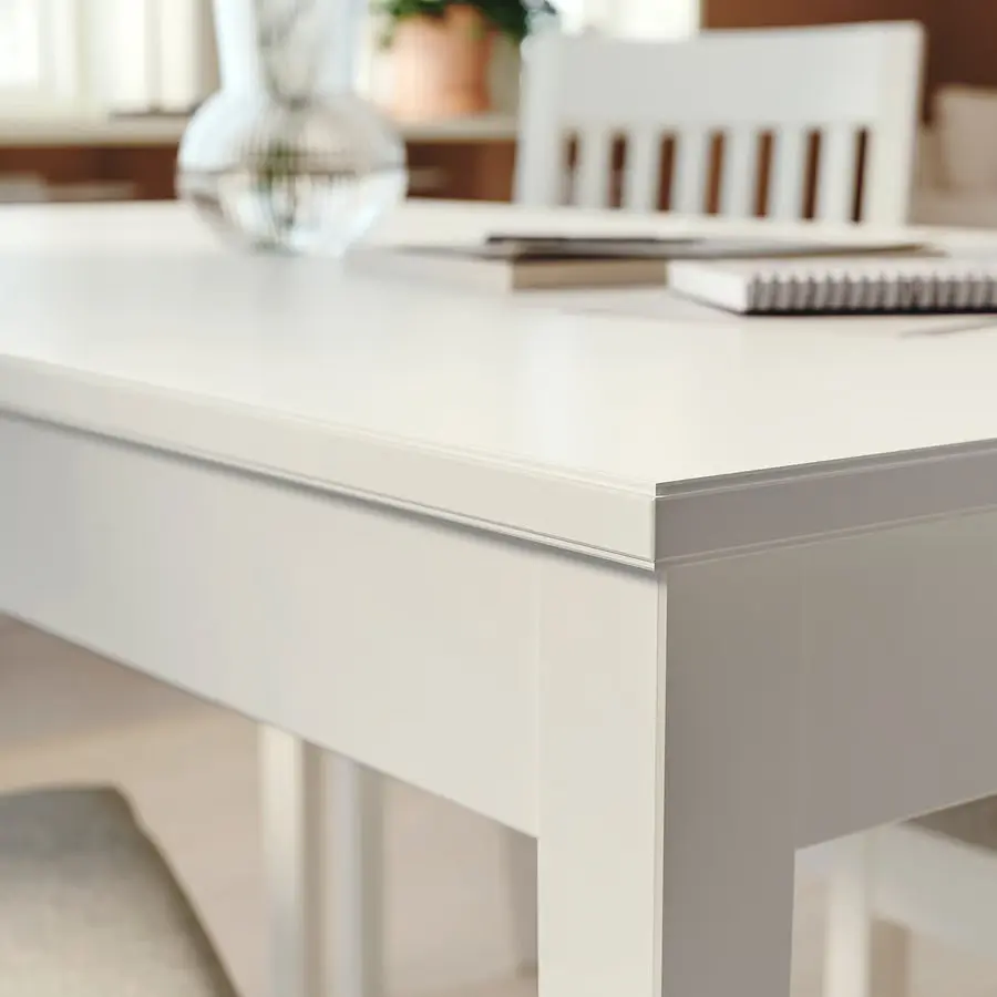 Комплект стол + 4 стула Ikea Nasinge/Nordviken 130x80 (Белый) - 3