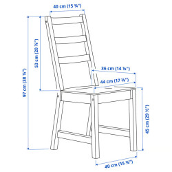 Комплект стол + 4 стула Ikea Nasinge/Nordviken 130x80 (Белый) Thumb