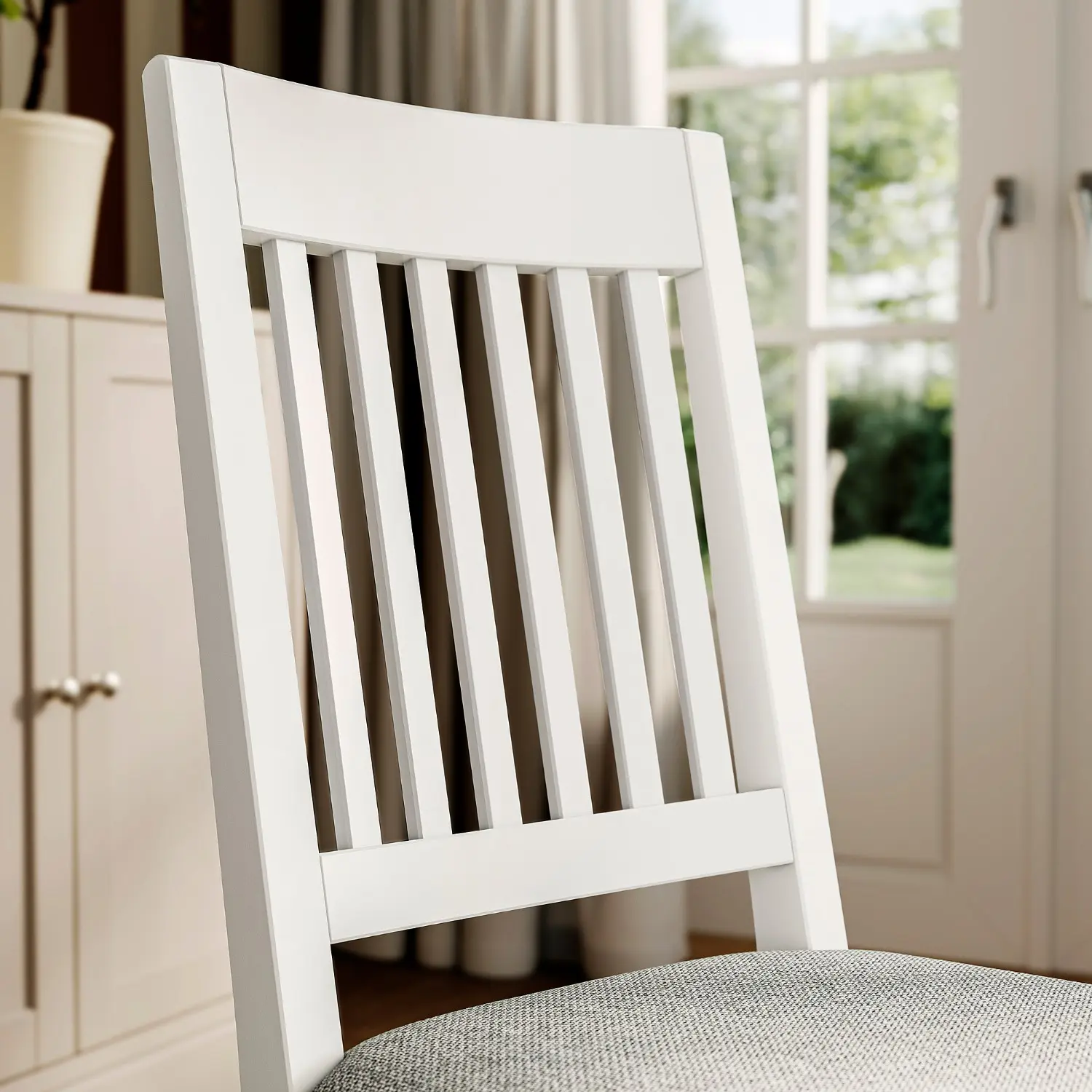 Комплект стол + 4 стула Ikea Nasinge/Tibbleby 130/190x80 (Белый/Серо-бежевый) - 4