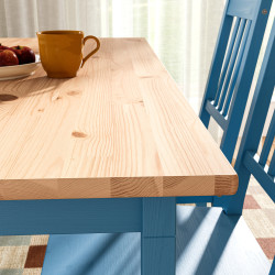 Set masa + 4 scaune Ikea Pinntorp (Albastru/Maro deschis) Thumb