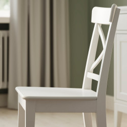 Комплект стол + 4 стула Ikea Rosentorp 155/215x87 (Белый) Thumb
