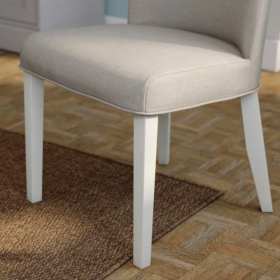 Комплект стол + 4 стула Ikea Rosentorp/Kilanda 110/155 (Белый/Светло-бежевый) - 6