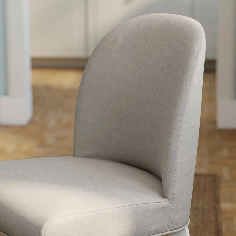 Комплект стол + 4 стула Ikea Rosentorp/Kilanda 110/155 (Белый/Светло-бежевый) - 7