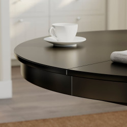 Set masa + 4 scaune Ikea Rosentorp/Tibbleby 110/155 (Negru/Bej-gri) Thumb