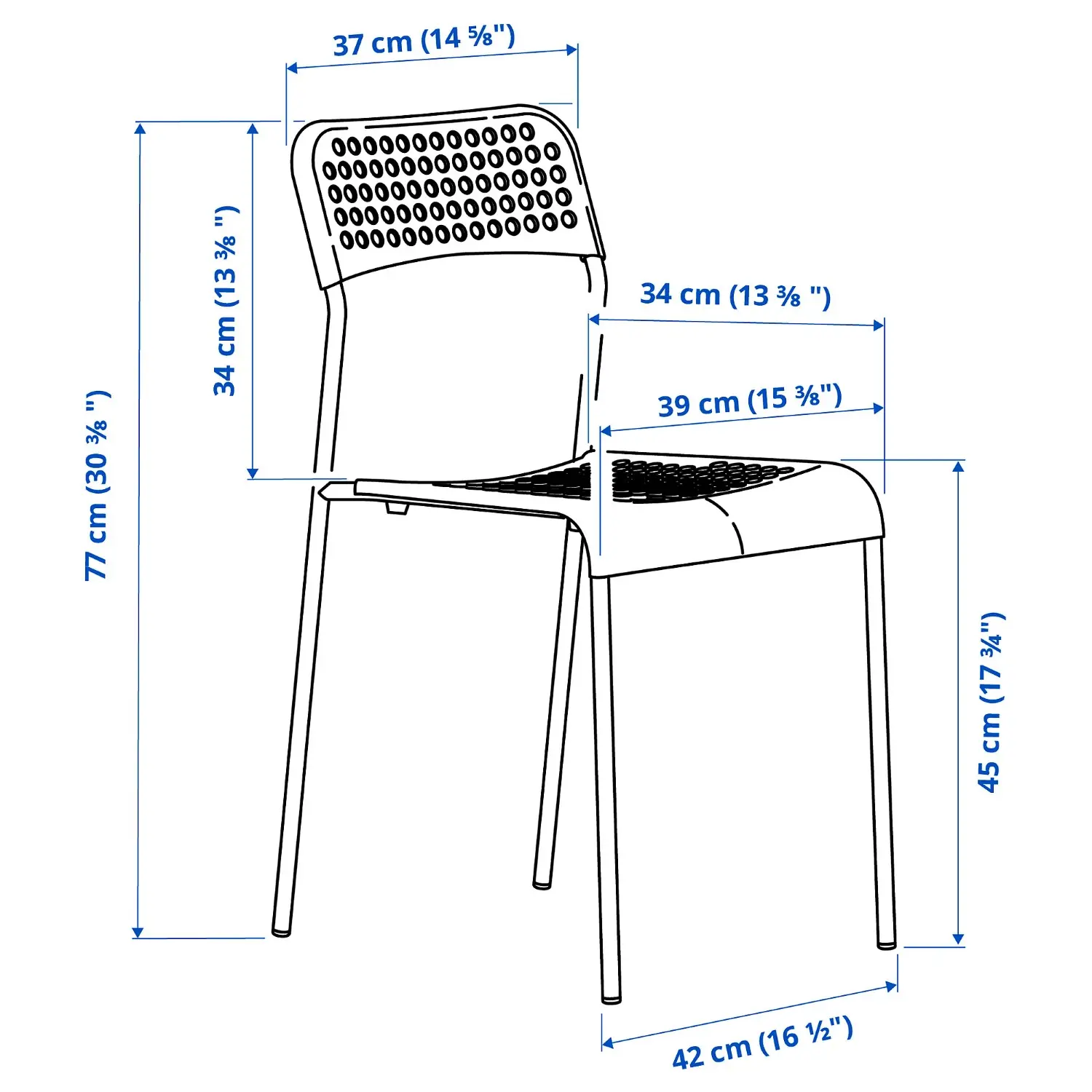 Комплект стол + 4 стула Ikea Sandsberg 110x67 (Черный) - 7