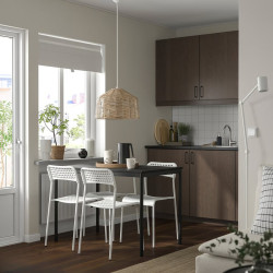 Set masa + 4 scaune Ikea Sandsberg 110x67 (Negru/Alb) Thumb
