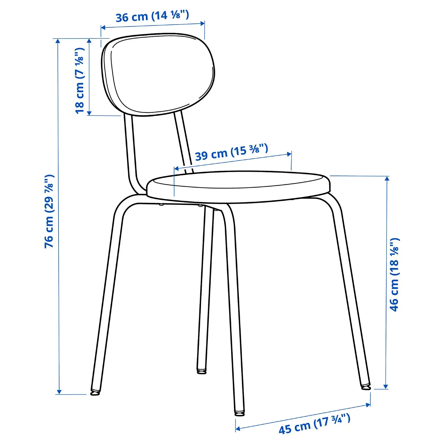 Комплект стол + 4 стула Ikea Sandsberg/Remmarn (Черный/Антрацит) - 8