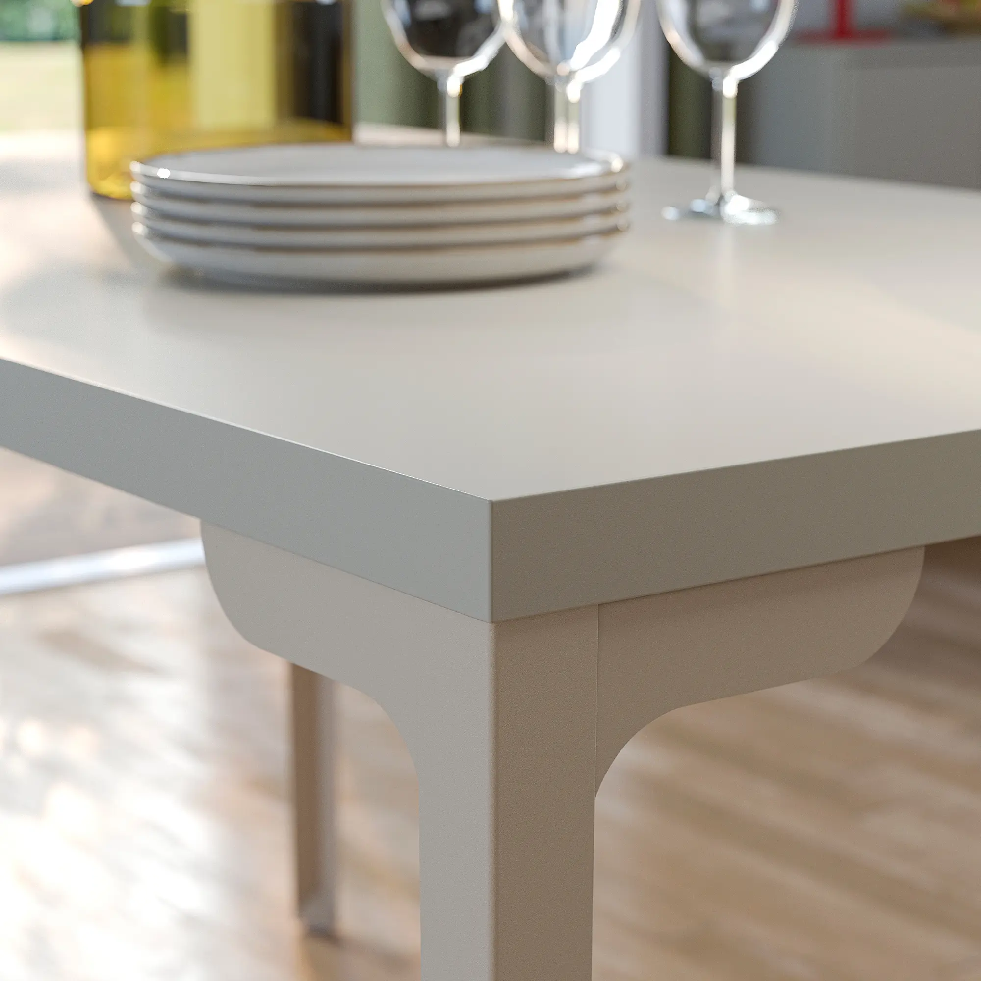 Комплект стол + 4 стула Ikea Skalsta (Бежевый) - 4