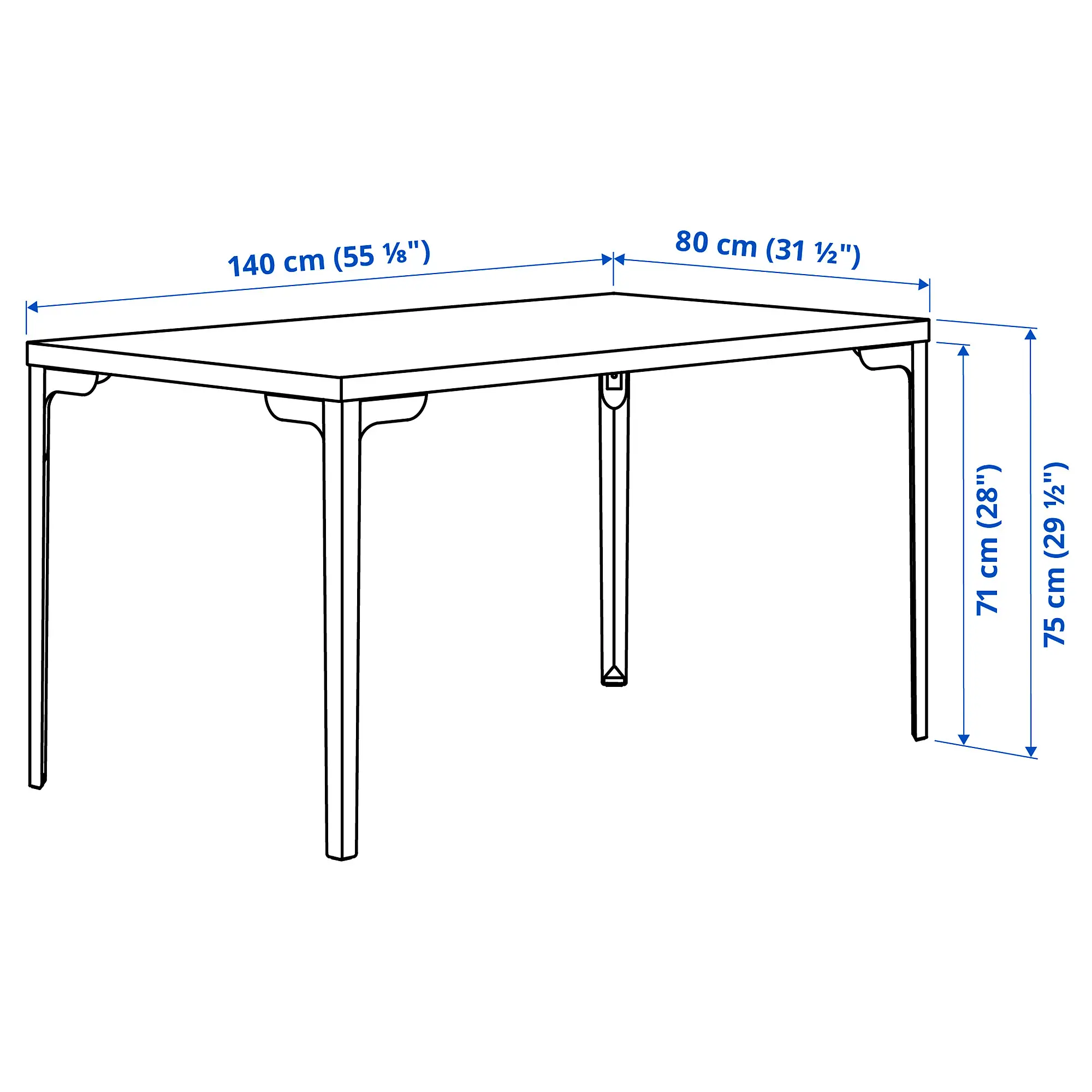 Комплект стол + 4 стула Ikea Skalsta (Бежевый) - 5