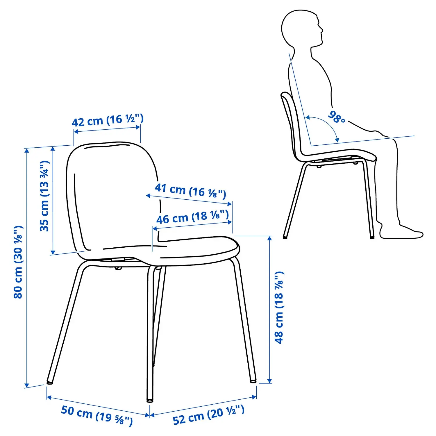 Комплект стол + 4 стула Ikea Skalsta/Knaback шпилька (Дуб/Темно-серый) - 4