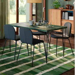 Комплект стол + 4 стула Ikea Skalsta/Knaback шпилька (Зеленый/Темно-серый)