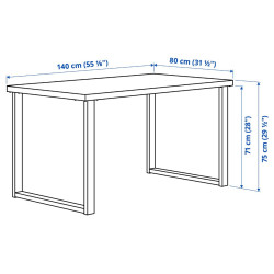 Set masa + 4 scaune Ikea Skalsta/Knaback U (Nuc/Gri inchis) Thumb