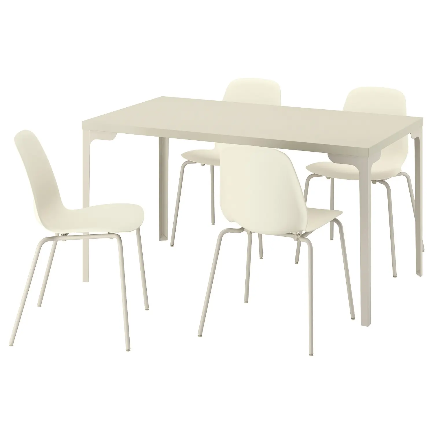 Set masa + 4 scaune Ikea Skalsta (Gri-bej) - 2