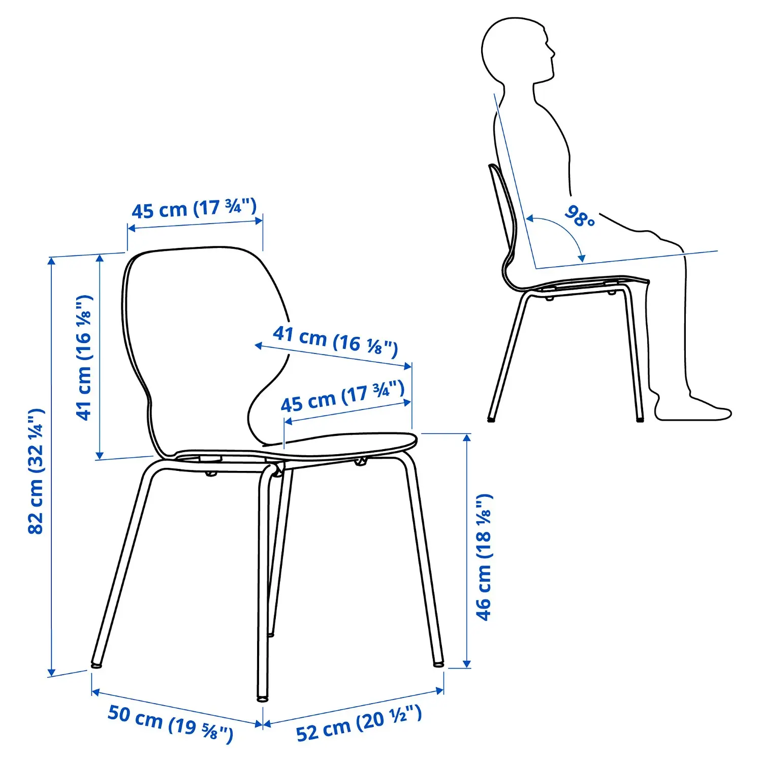Комплект стол + 4 стула Ikea Skalsta (Серо-бежевый/Дуб) - 7