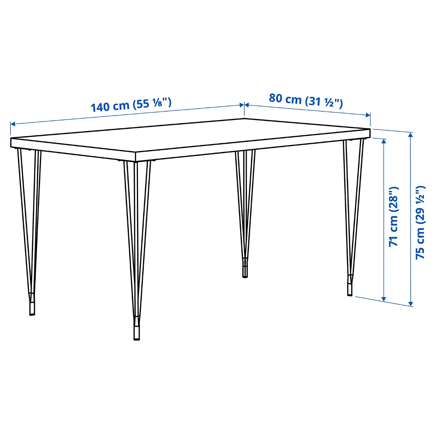 Комплект стол + 4 стула Ikea Skalsta шпилька (Бежевый/Черно-серый) - 3