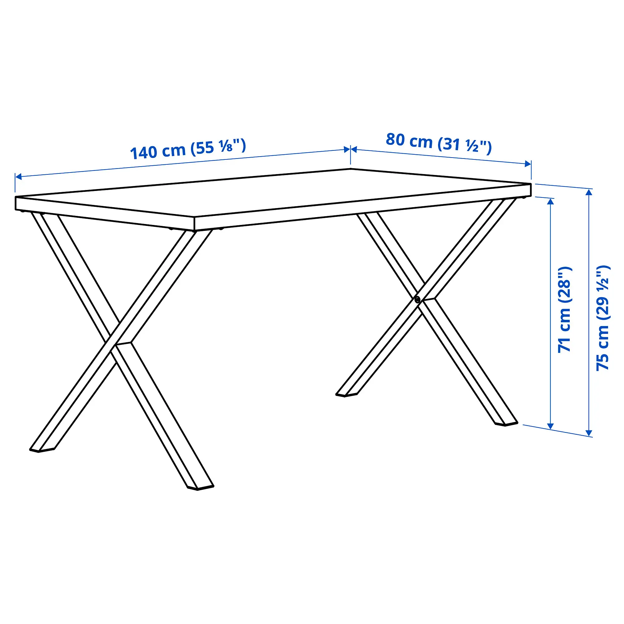 Комплект стол + 4 стула Ikea Skalsta X (Орех/Темно-серый) - 5