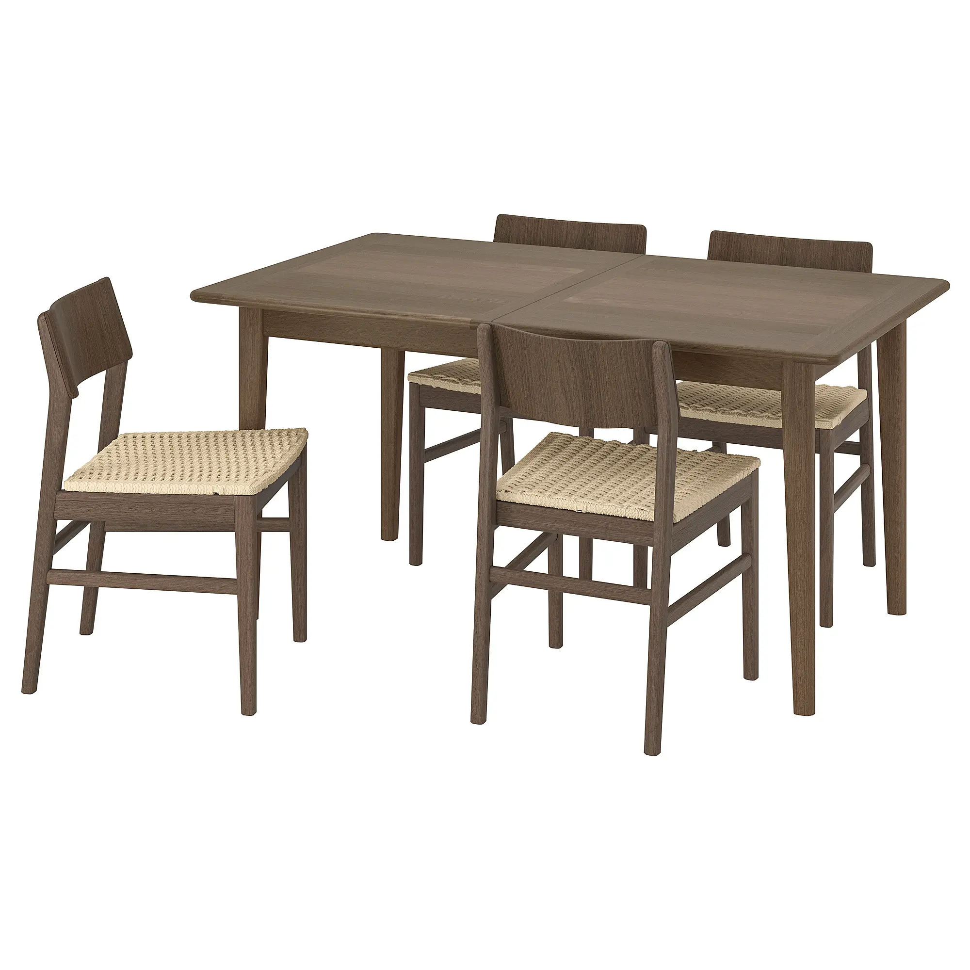 Комплект стол + 4 стула Ikea Skansnas 150/205 (Коричневый) - 2