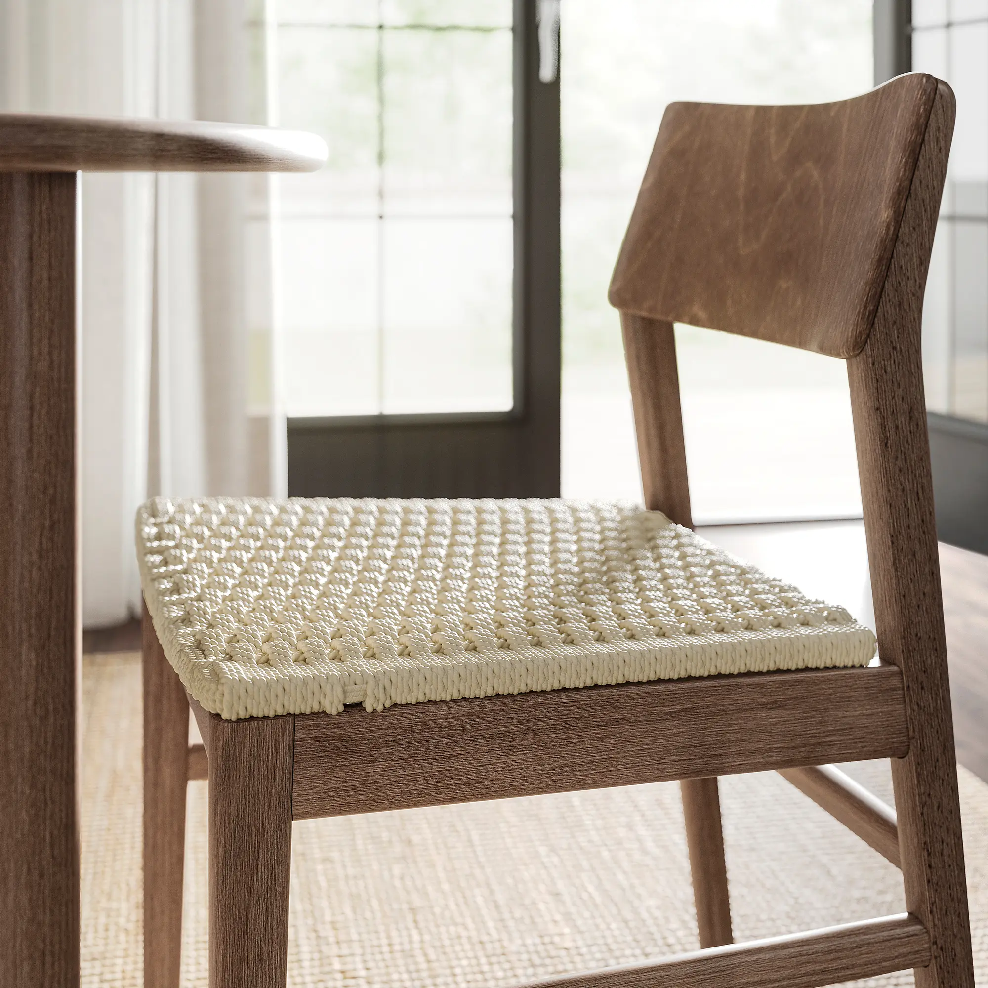 Комплект стол + 4 стула Ikea Skansnas 150/205 (Коричневый) - 4