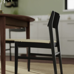 Комплект стол + 4 стула Ikea Skansnas 150/205 (Коричневый/Черный) Thumb
