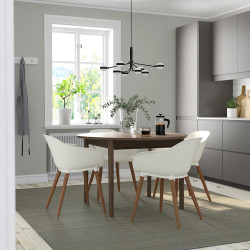 Set masa + 4 scaune Ikea Skansnas/Gronsta 115/170 (Maro/Alb)