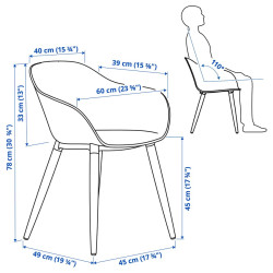 Комплект стол + 4 стула Ikea Skansnas/Gronsta 115/170 (Коричневый/Белый) Thumb