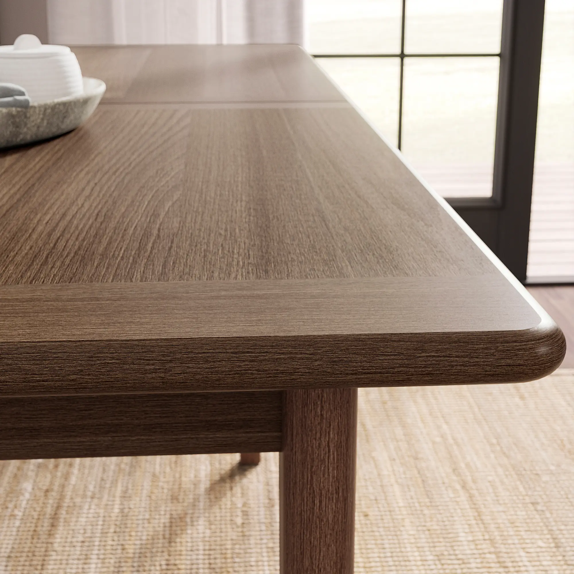 Комплект стол + 4 стула Ikea Skansnas/Gronsta 150/205 (Коричневый/Белый) - 3