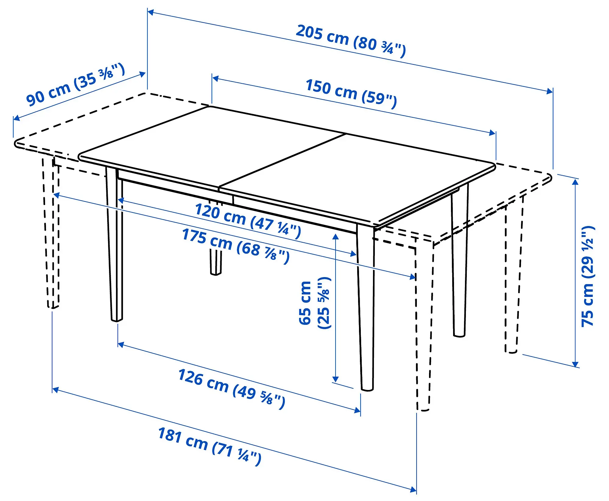 Комплект стол + 4 стула Ikea Skansnas/Lillanas//Gunnared 150/205см (Коричневый/Темно-серый) - 5