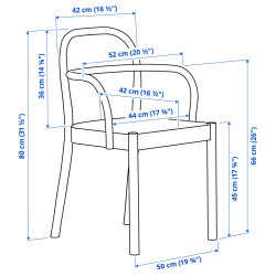 Комплект стол + 4 стула Ikea Skansnas/Stockholm 2025 115/170 (Бук/Красный) Thumb