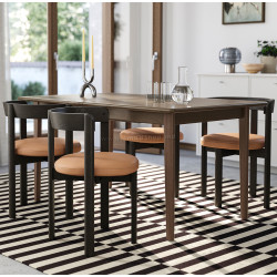 Комплект стол + 4 стула Ikea Skansnas/Stockholm 2025 150/205 (Коричневый)