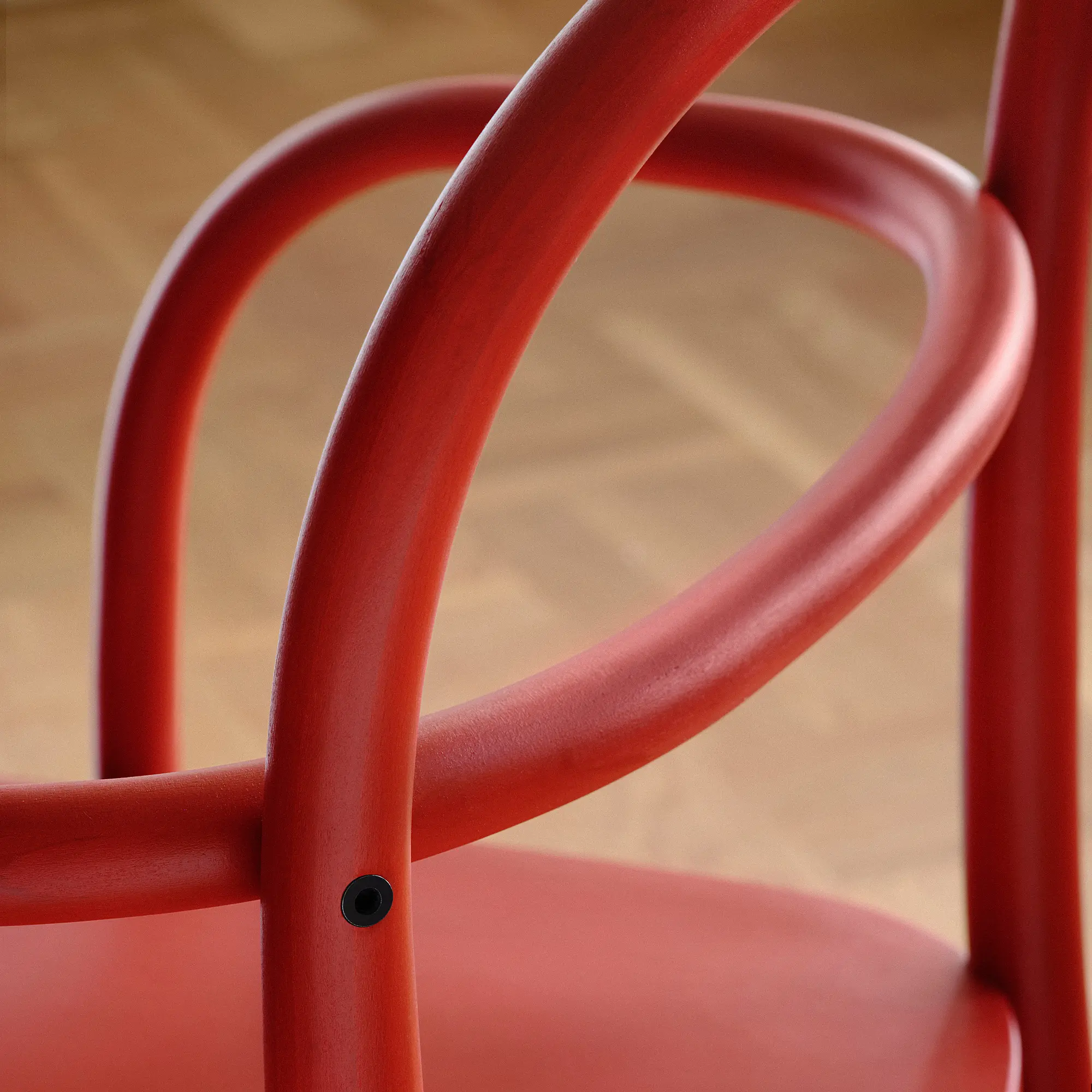 Комплект стол + 4 стула Ikea Skansnas/Stockholm 2025 150/205 (Коричневый/Красный) - 5