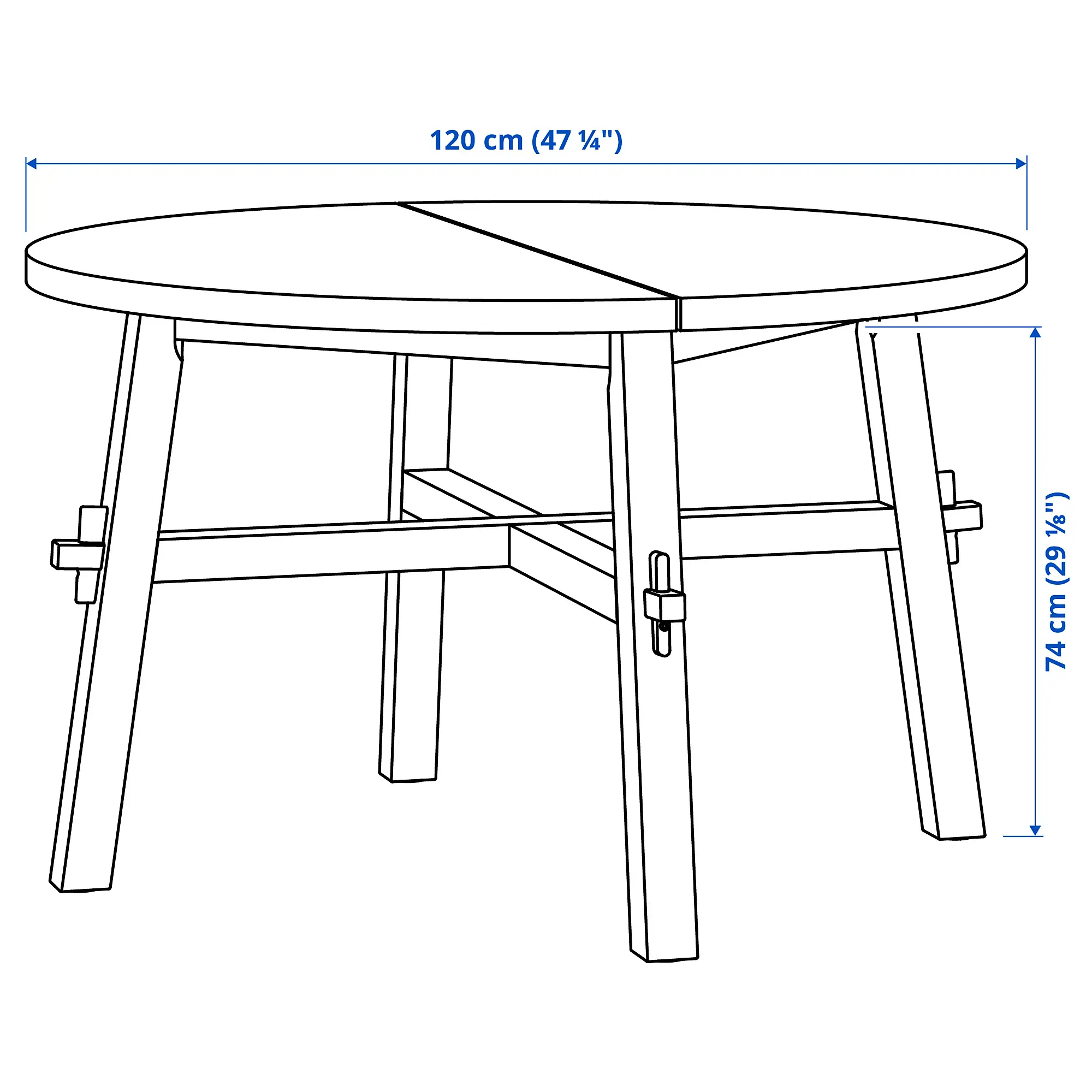 Комплект стол + 4 стула Ikea Skogsta 120см (Акация/Черный) - 4
