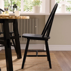 Комплект стол + 4 стула Ikea Skogsta 120см (Черный/Акация) Thumb