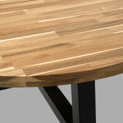 Комплект стол + 4 стула Ikea Skogsta/Ramsnas/Vissle 120cm (Акация/Антрацит) Thumb