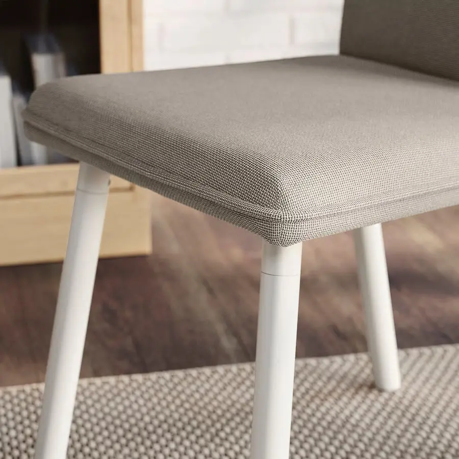 Комплект стол + 4 стула Ikea Tonstad 150x80 (Белый/Светло-бежевый) - 3