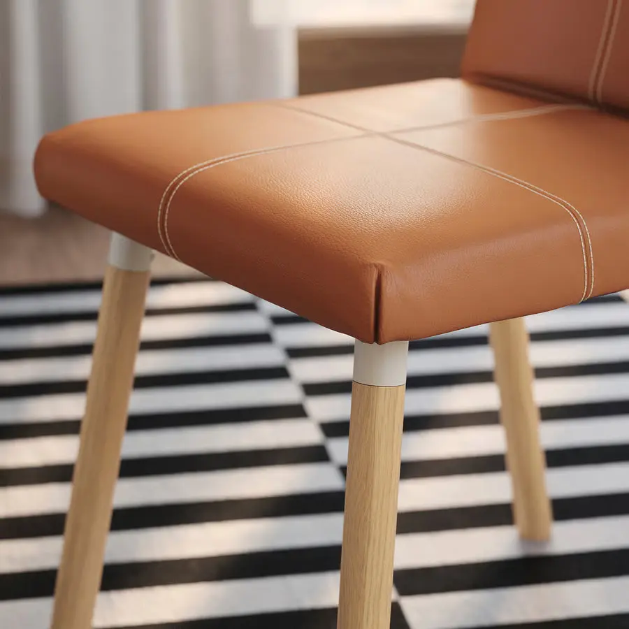 Комплект стол + 4 стула Ikea Tonstad 150x80 (Дуб/Золотисто-коричневый) - 4