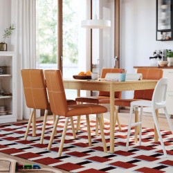 Комплект стол + 4 стула Ikea Tonstad/Bomstad (Дуб/Золотисто-коричневый) Thumb