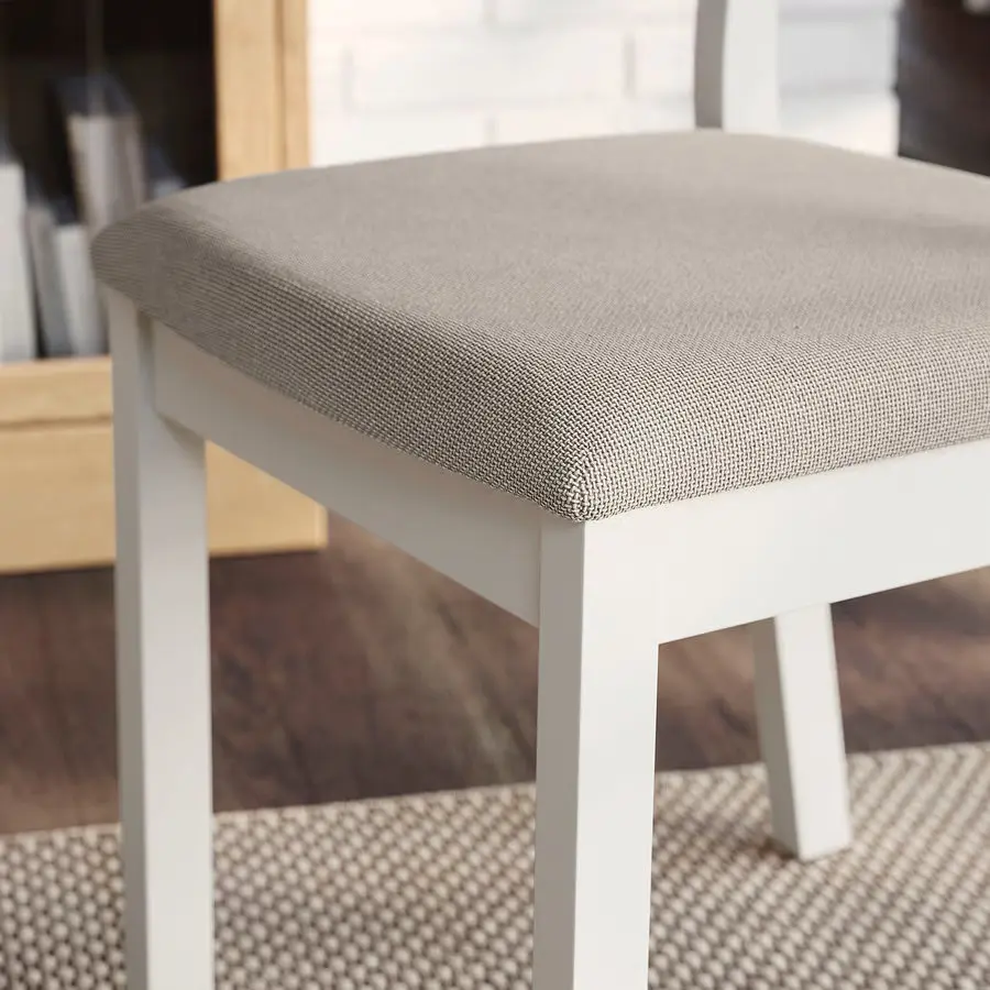 Комплект стол + 4 стула Ikea Tonstad/Fridtuna 150x80 (Белый/Светло-бежевый) - 2